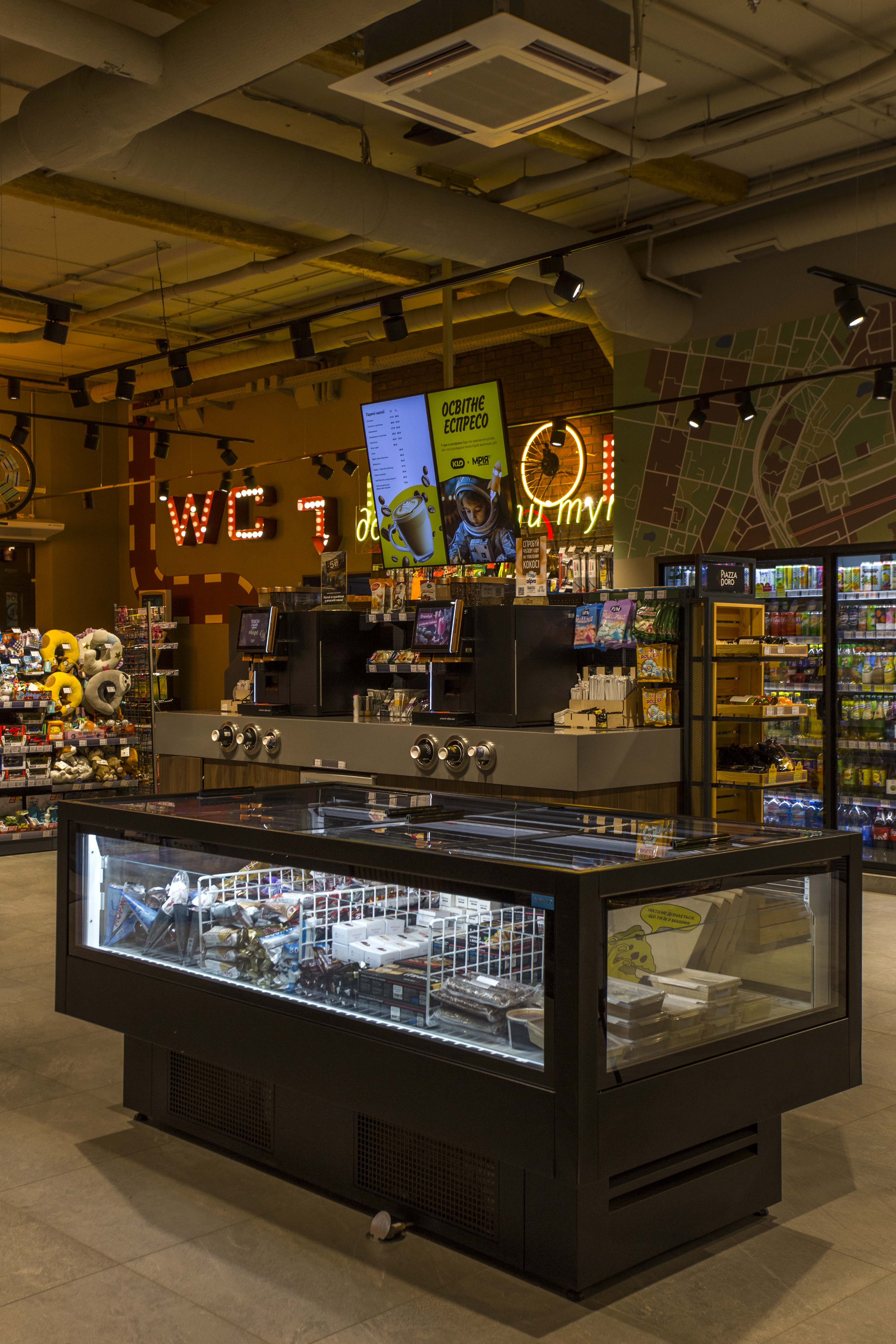 KLO gas station interior design