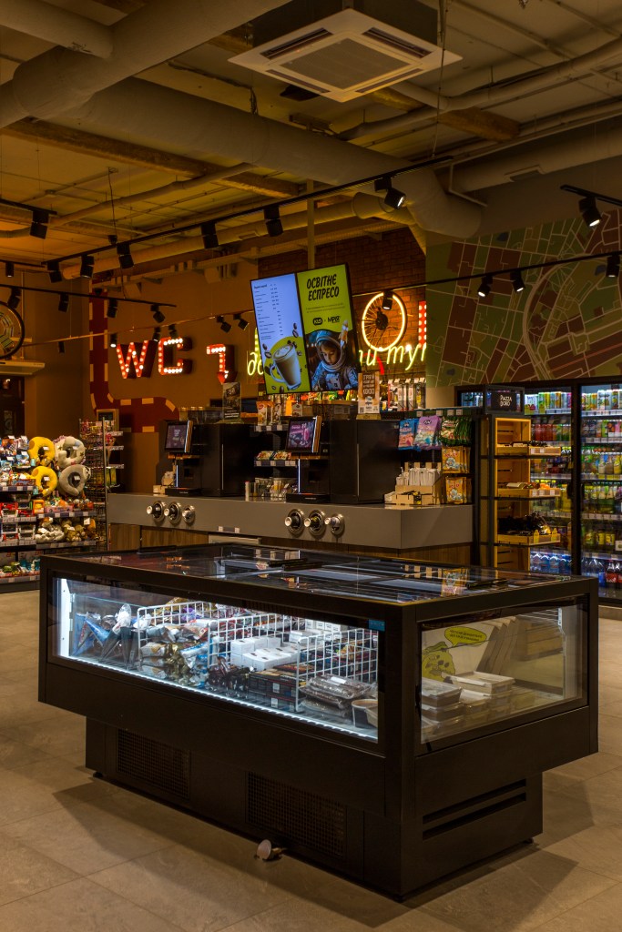 KLO gas station interior design