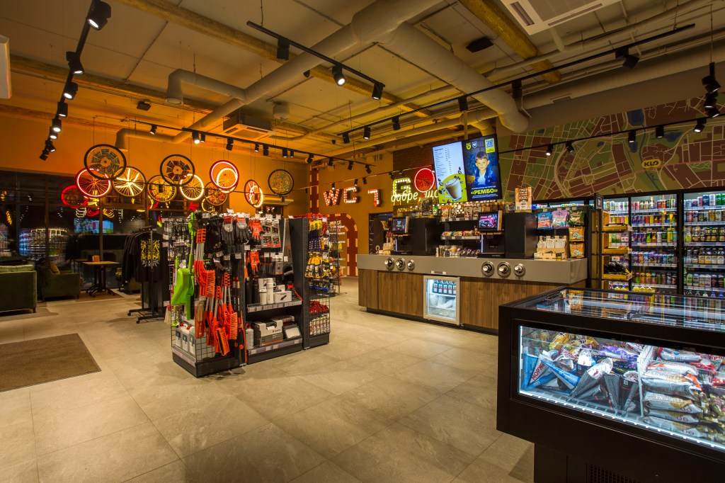 KLO gas station interior design